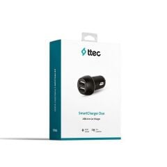 Ttec 2CKS21S SmartCharger Duo 3.1A Araç Şarj Aleti Çift USB Siyah