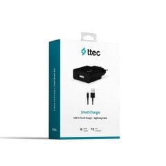 Ttec 2SCS20LS Smartcharger Seyahat Şarj Aleti 2.1A + Lightning Kablo Siyah