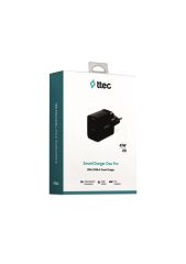 Ttec 2SCP02S SmartCharger Duo PD 45W USB-C+USB-A Seyahat Hızlı Şarj Aleti
