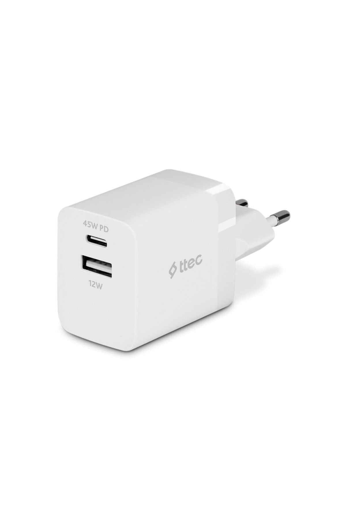 Ttec 2SCP02B SmartCharger Duo PD 45W USB-C+USB-A Seyahat Hızlı Şarj Aleti