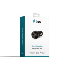 Ttec  2CKS24S SmartCharger Duo PD 32W Araç Hızlı Şarj Aleti USB-C+USB-A Siyah