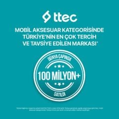 Ttec 2DK45B USB-C - USB-C 200cm 65W PD/QC Hızlı Şarj/Data Kablosu Beyaz