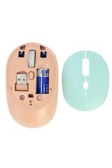 HP M231 V5.0 Bluetooth & Wireless 2,4ghz Sessiz Kablosuz Mouse Pembe-Yeşil Pc Laptop Tv Mac Uyumlu