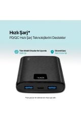 Ttec 2BB202S PowerSlim Trio LCD 10.000 mAh PD 22,5W Dahili Kablolu Taşınabilir Şarj Aleti / Powerbank