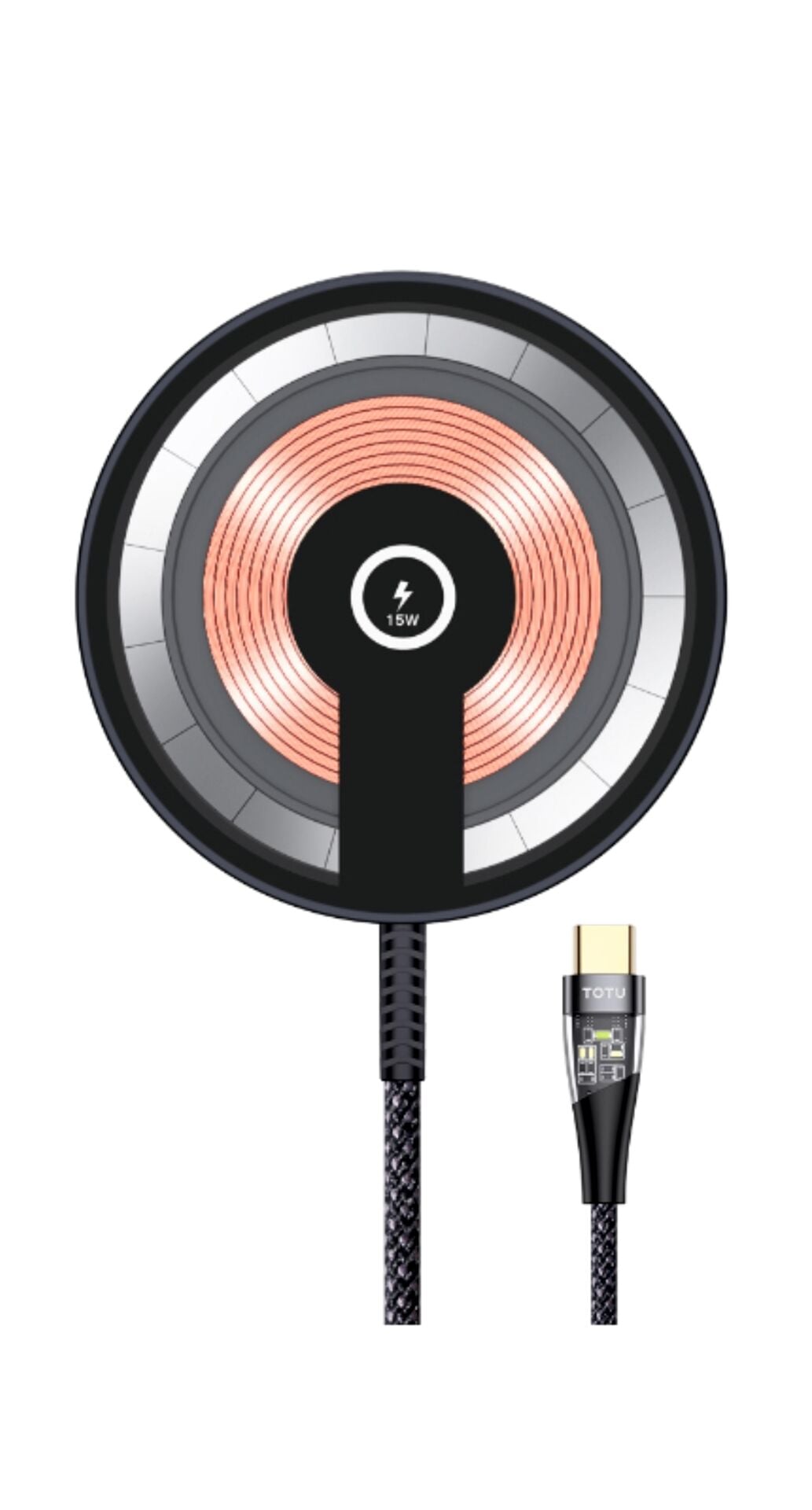 TOTU CACW-063 Super Fast Magsafe Özelikli 15 W Araç içi Kablosuz Telefon Tutucu