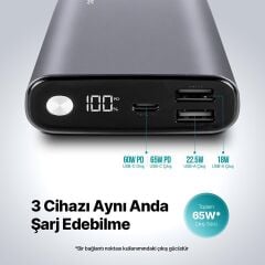 Ttec 2BB216 Recharger Pro LCD 15.000 Mah Pd 65W Taşınabilir Hızlı Şarj Aleti/Powerbank