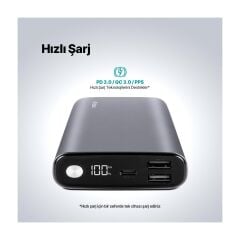 Ttec 2BB216 Recharger Pro LCD 15.000 Mah Pd 65W Taşınabilir Hızlı Şarj Aleti/Powerbank