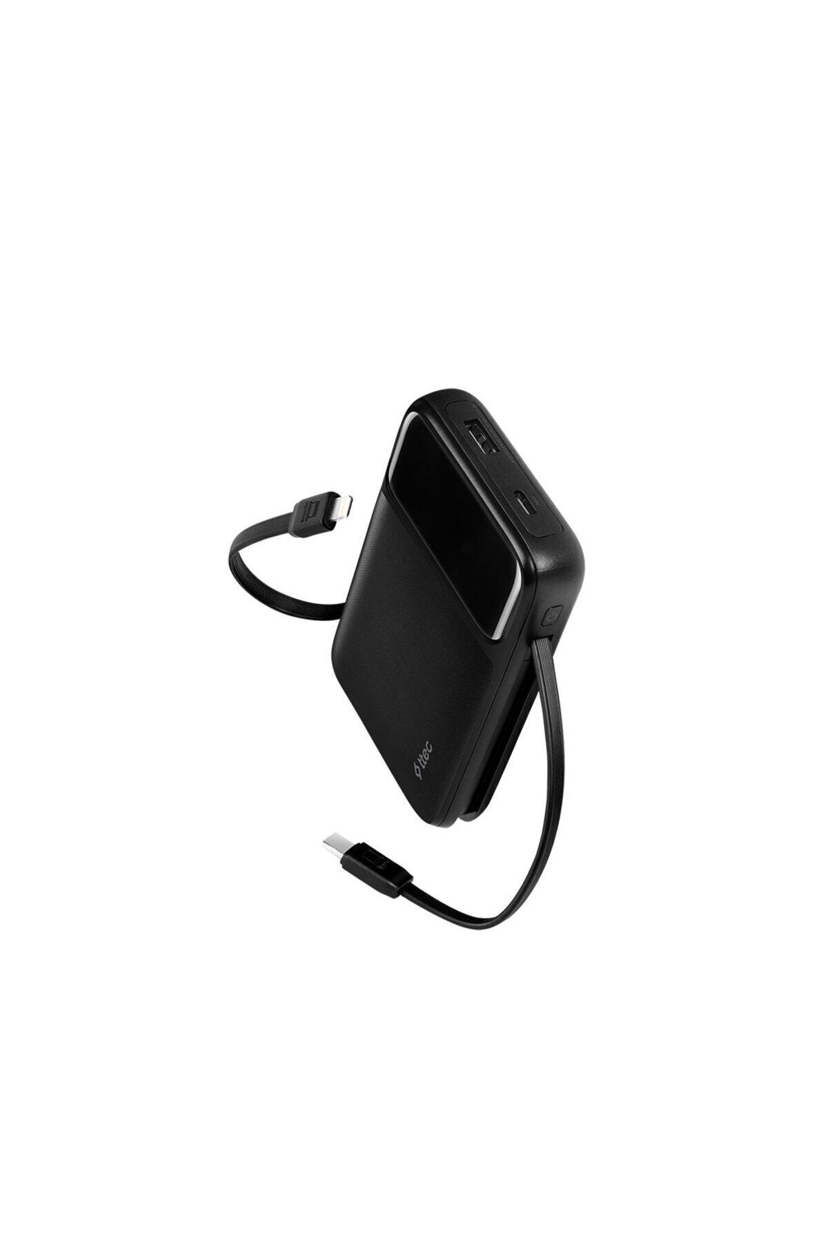 Ttec 2BB215S ReCharger Pro LCD 10.000 mAh PD 22,5W Lightning ve USB-C Dahili Kablolu Taşınabilir Hızlı Şarj Aleti