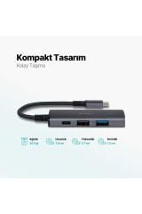 4 Girişli Usb-c Hub/çoklayıcı Usb-c 100w Pd 4k Hdmi Usb-a Usb-a
